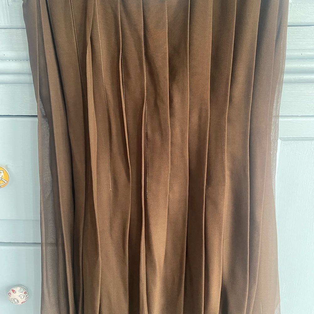 Brown chiffon dress